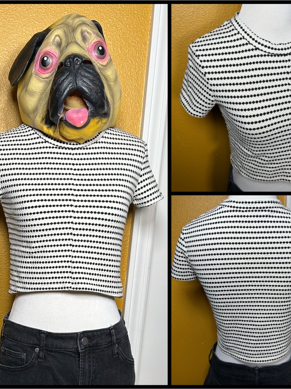 ZARA, boxy textured crop top!!